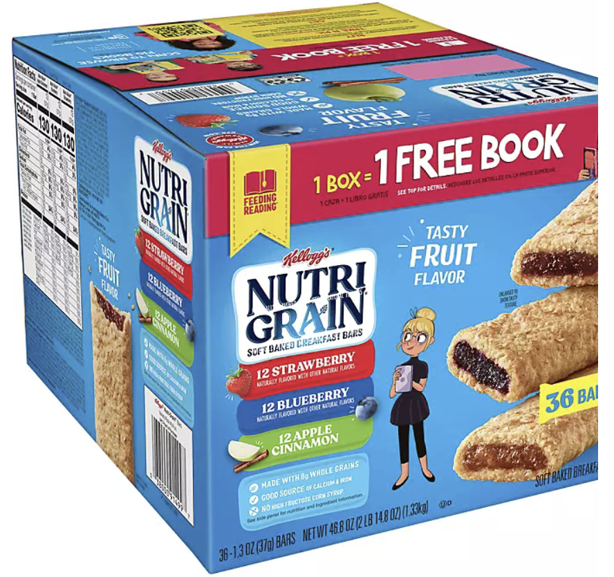 Nutri Grain Breakfast Bars (36 per box)