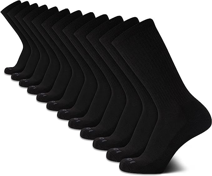 Socks - Men's Black Crew (12 pack)